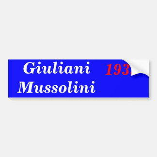 Giuliani Mussolini 1933 Bildekal