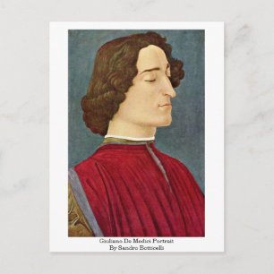 Giuliano De Medici Porträtt av Sandro Botticelli Vykort