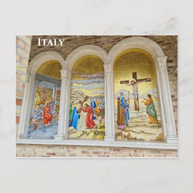 Giulianova Italien Italy Mosaic Travel Photo Vykort (Framsida)