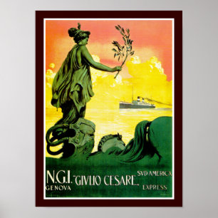 Giulio Cesare ~-Sud uttryckliga Amerika Poster