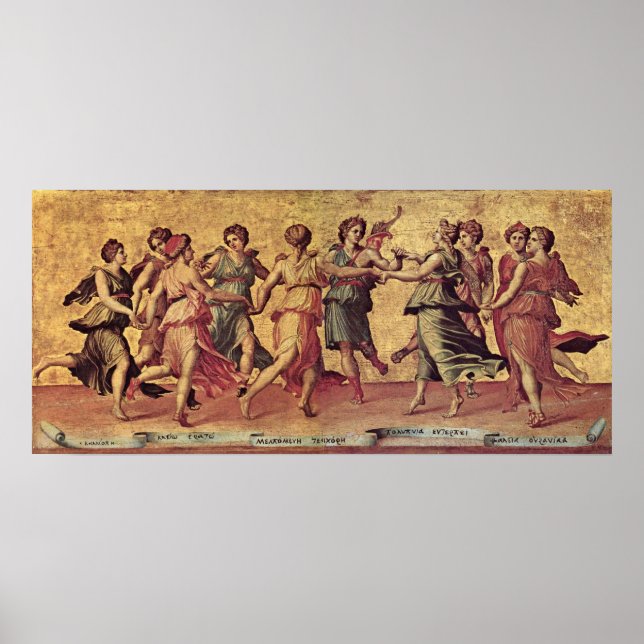 Giulio Romano - Dance of Apollo with the Muses Poster (Framsidan)