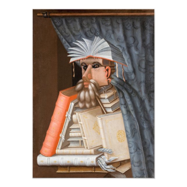 Giuseppe Arcimboldo - bibliotekarien Fototryck (Framsidan)