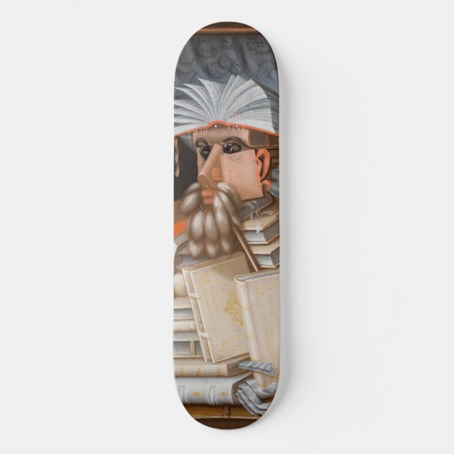 Giuseppe Arcimboldo - bibliotekarien Mini Skateboard Bräda 18,5 Cm (Framsida)