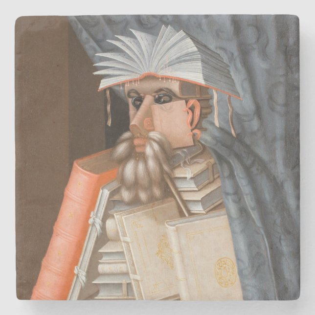 Giuseppe Arcimboldo - bibliotekarien Stenunderlägg (Framsidan)