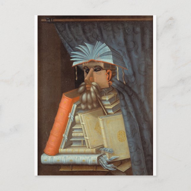 Giuseppe Arcimboldo - bibliotekarien Vykort (Framsida)