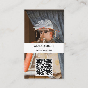 Giuseppe Arcimboldo - Bibliotekariska - QR-kod Visitkort