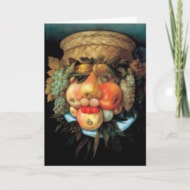 Giuseppe Arcimboldo - fruktbasket Kort (Framsida)