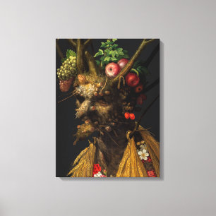 Giuseppe Arcimboldo - Fyra årstider i ett huvud Canvastryck