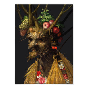 Giuseppe Arcimboldo - Fyra årstider i ett huvud Fototryck
