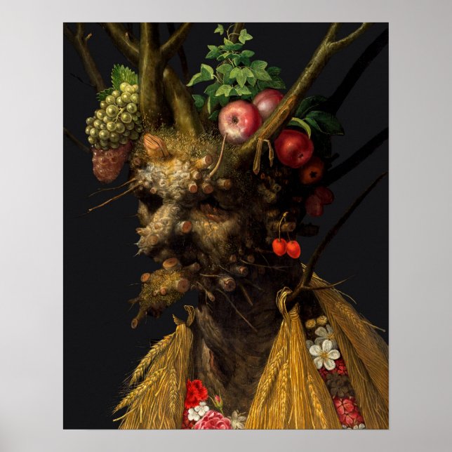 Giuseppe Arcimboldo - Fyra årstider i ett huvud Poster (Framsidan)