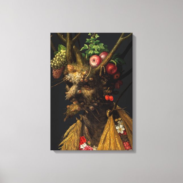 Giuseppe Arcimboldo - fyra säsong i ett huvud Canvastryck (Framsida)