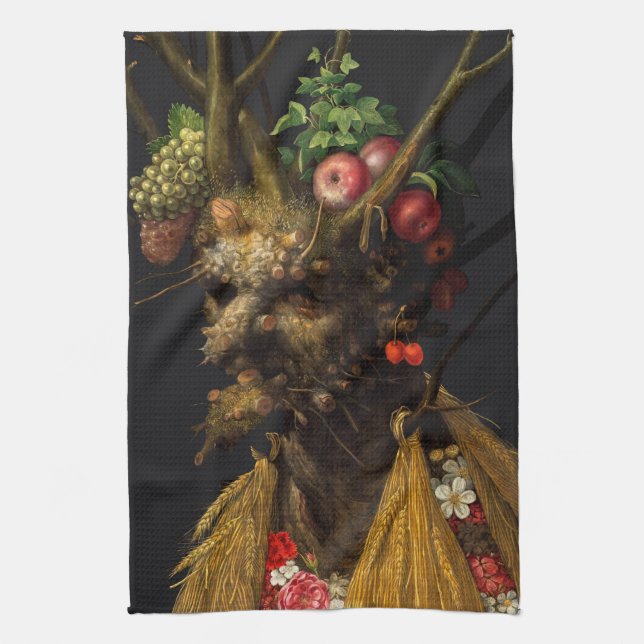 Giuseppe Arcimboldo - fyra säsong i ett huvud Kökshandduk (Vertikal)