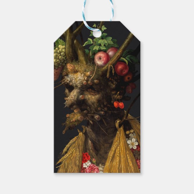 Giuseppe Arcimboldo - fyra säsong i ett huvud Presentetikett (Framsidan)