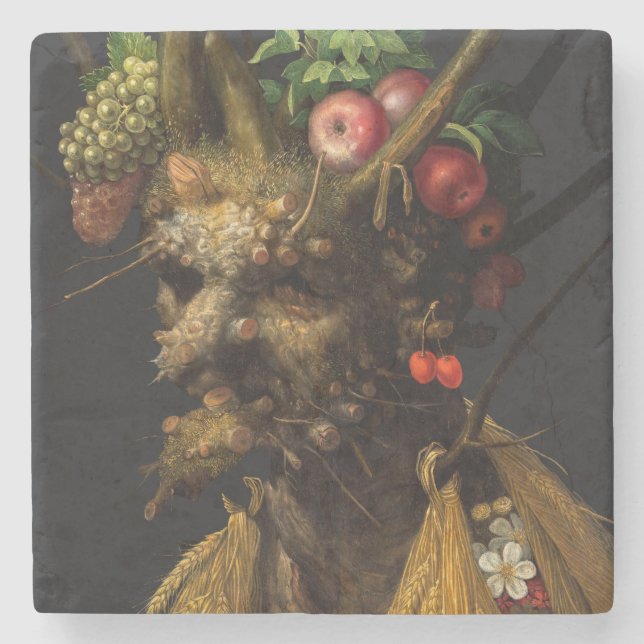 Giuseppe Arcimboldo - fyra säsong i ett huvud Stenunderlägg (Framsidan)