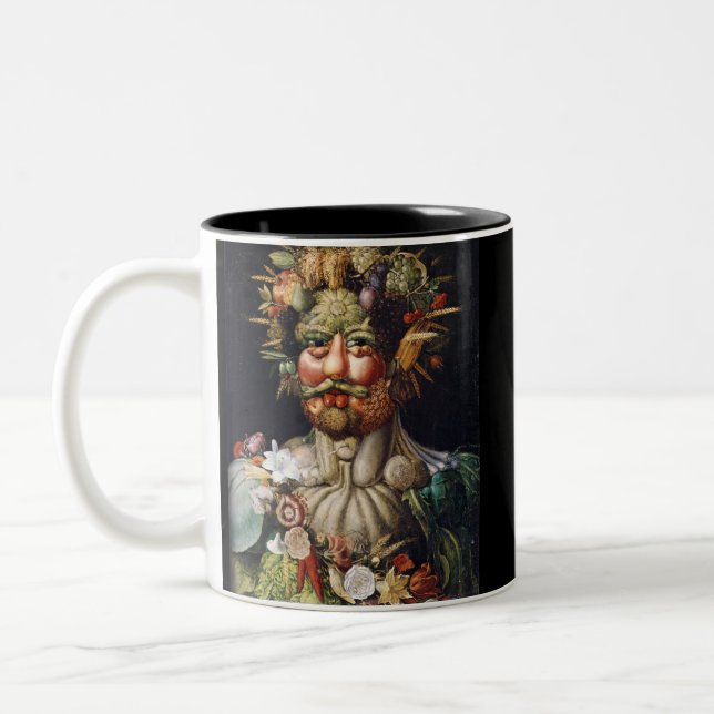 Giuseppe Arcimboldo grönsakman (Vertumnus) Två-Tonad Mugg (Vänster)