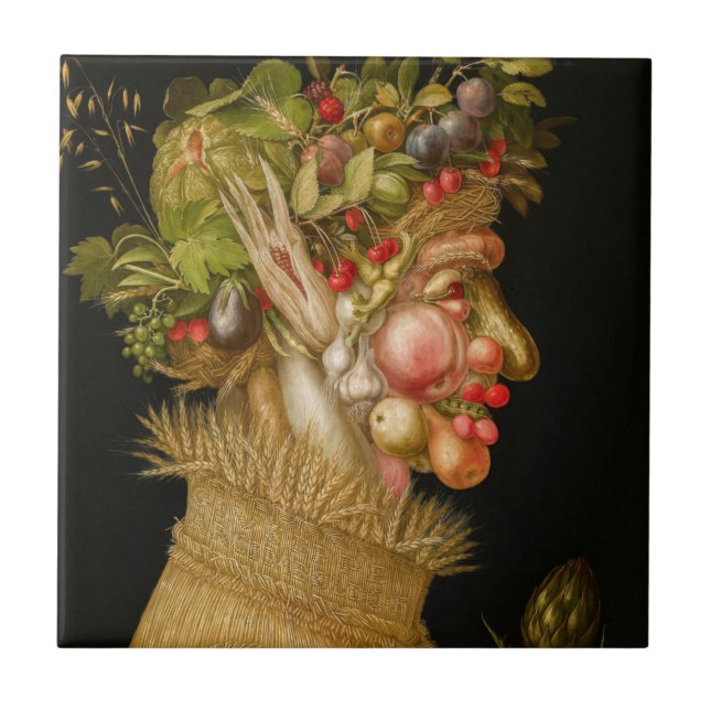 Giuseppe Arcimboldo - Sommaren Kakelplatta (Framsidan)