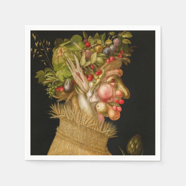 Giuseppe Arcimboldo - Sommaren Pappersservett (Framsidan)