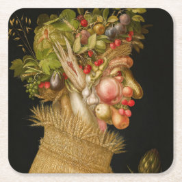 Giuseppe Arcimboldo - Sommaren Underlägg Papper Kvadrat