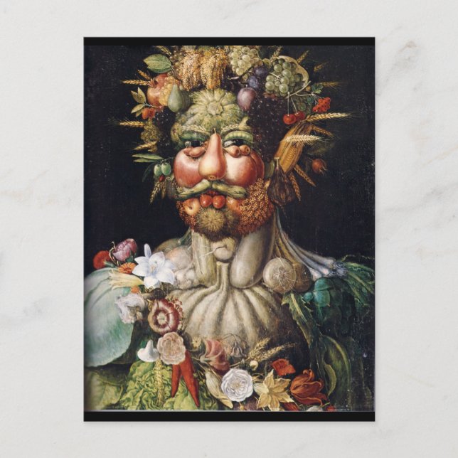 Giuseppe Arcimboldo Vegetable Man (Vertumnus) Vykort (Framsida)