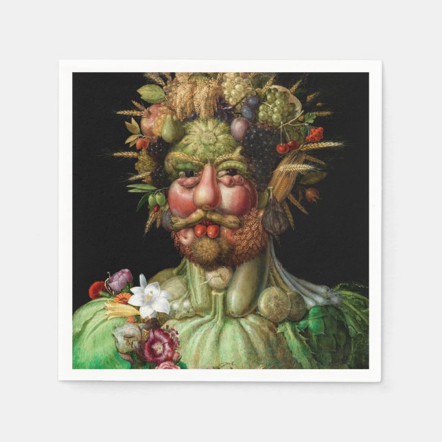 Giuseppe Arcimboldo - Vertumnus Pappersservett (Framsidan)