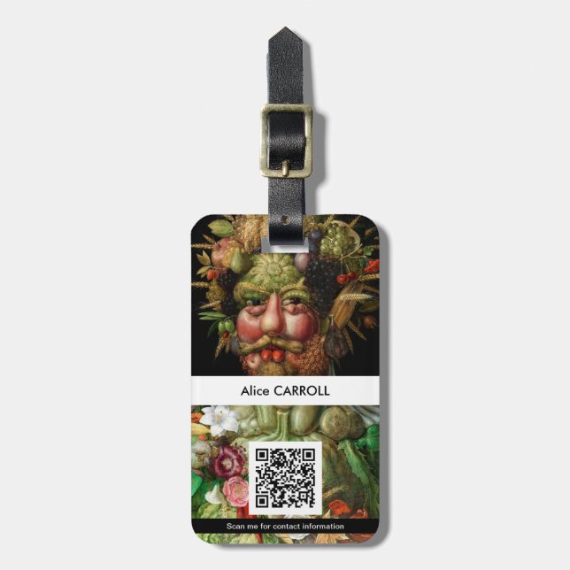 Giuseppe Arcimboldo - Vertumnus - QR-kod Bagagebricka (Vertikal Framsida)