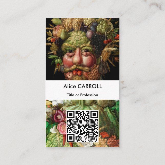 Giuseppe Arcimboldo - Vertumnus - QR-kod Visitkort (Framsida)