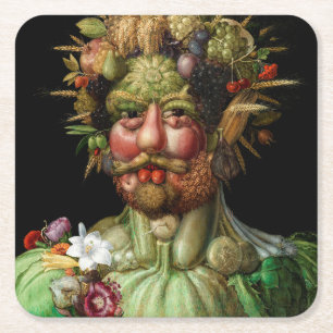 Giuseppe Arcimboldo - Vertumnus Underlägg Papper Kvadrat