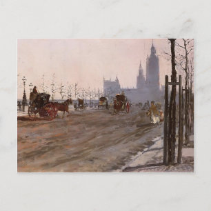 Giuseppe de Nittis-The Victoria Embankment, London Vykort