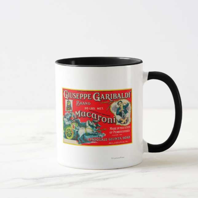 Giuseppe Garibaldi Macaroni Label Mugg (Höger)