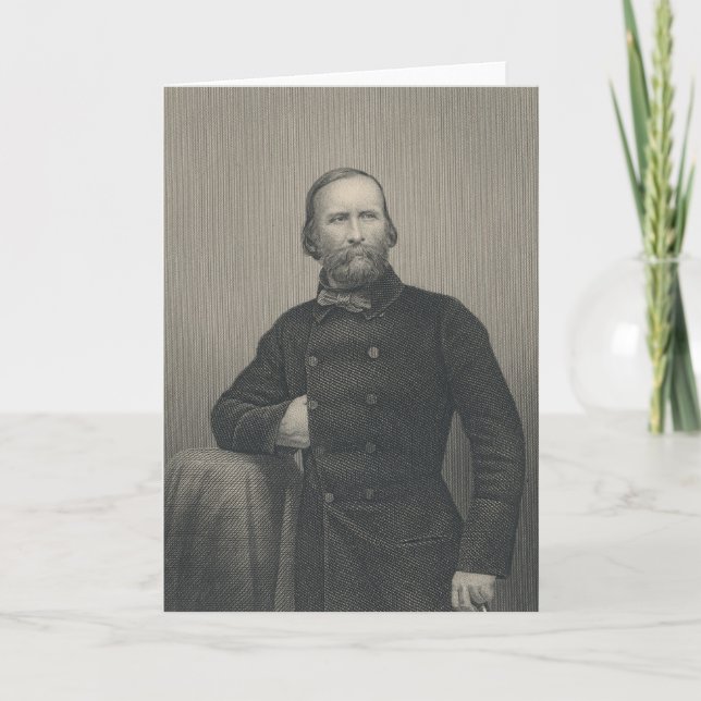 Giuseppe Garibaldi som inristas av D.J, dunkar Kort (Framsida)