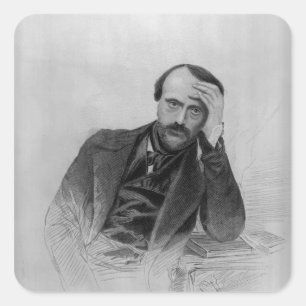 Giuseppe Mazzini Fyrkantigt Klistermärke