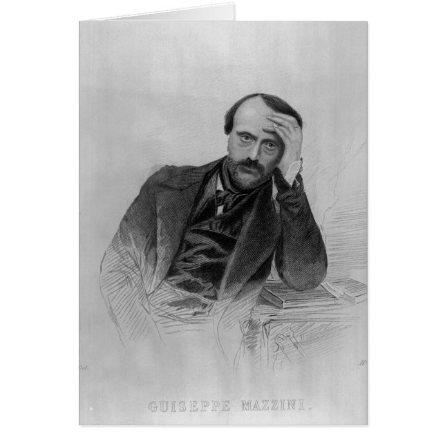Giuseppe Mazzini Hälsningskort (Framsidan)