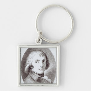 Giuseppe Parini Fyrkantig Silverfärgad Nyckelring