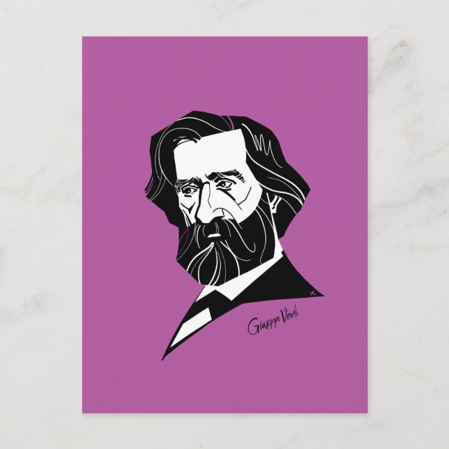 Giuseppe Verd Vykort (Framsida)