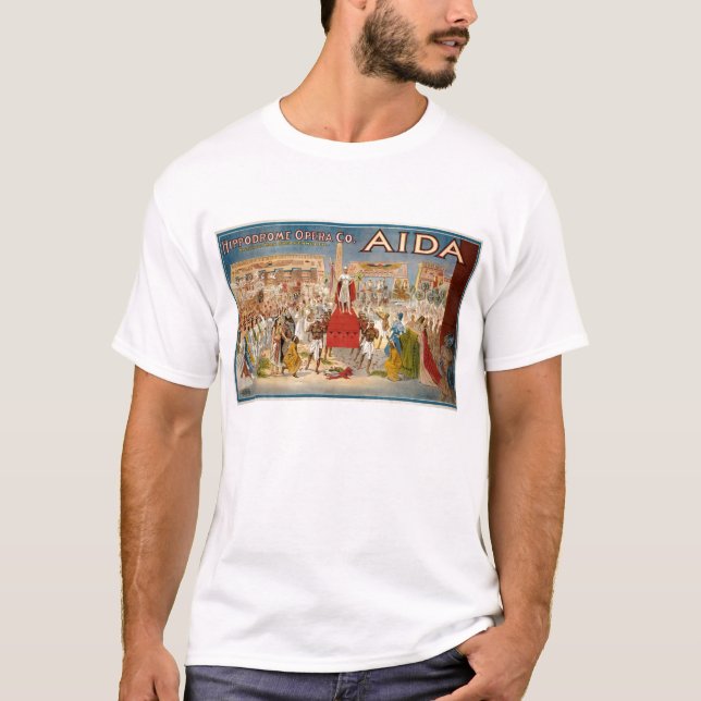 Giuseppe Verdi Aida Hippodrome 1908 T-shirt (Framsida)