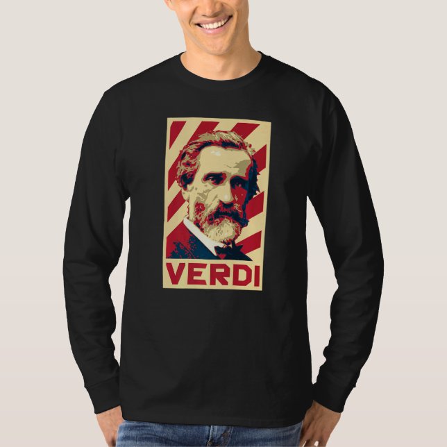 Giuseppe Verdi Classical Music Composer Retro T Shirt (Framsida)