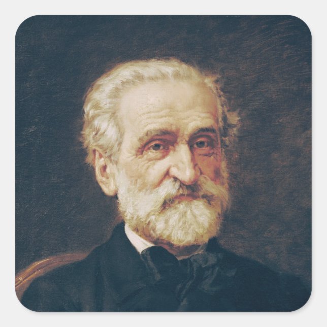 Giuseppe Verdi Fyrkantigt Klistermärke (Framsida)