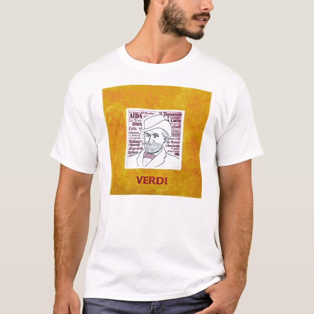 Giuseppe VERDI-T-tröja Tee Shirt (Framsida)