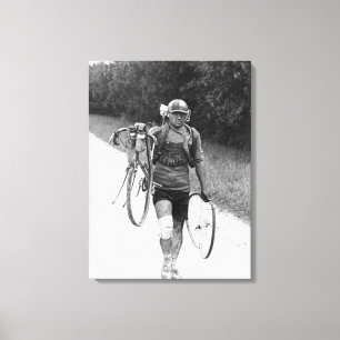 Giusto Cerutti Tour de France 1928 Efter Kraschen Canvastryck
