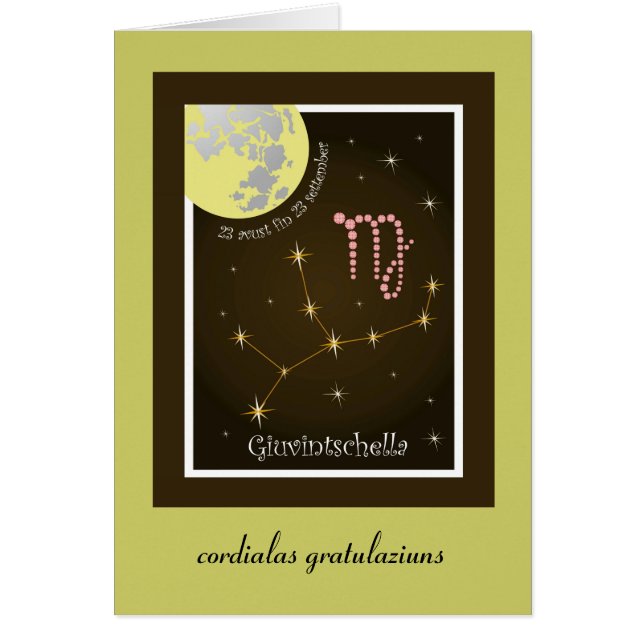 Giuvintschella 23 avust fin 23 september Karte Hälsningskort (Framsidan)