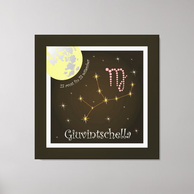 Giuvintschella 23 avust fin 23 settember Leinwand Canvastryck (Framsida)