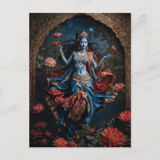 Givare av välsignelser Divine Kali Vykort (Framsida)
