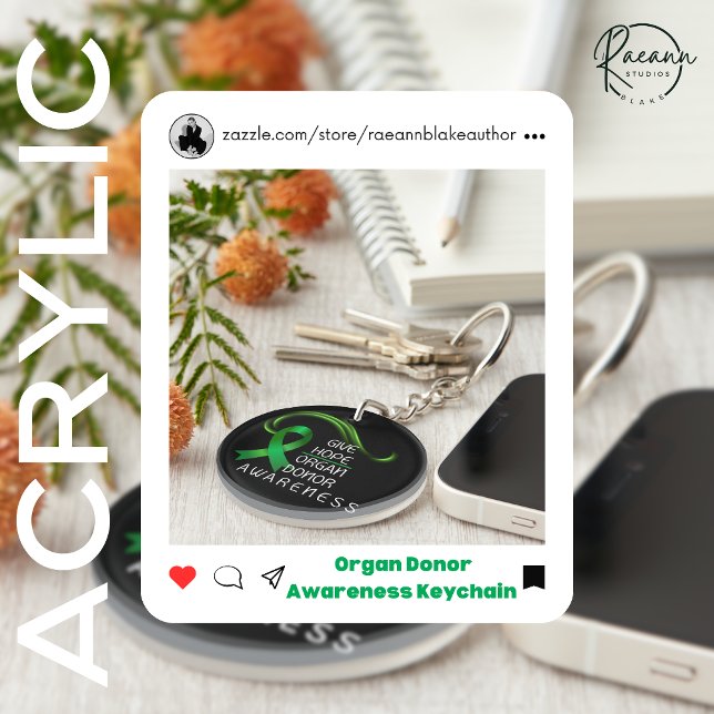 Give Hope Organ Donor Awareness Round Acrylic  (Skapare uppladdad)