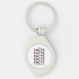Give me facts not alternative facts swirl silverfärgad nyckelring