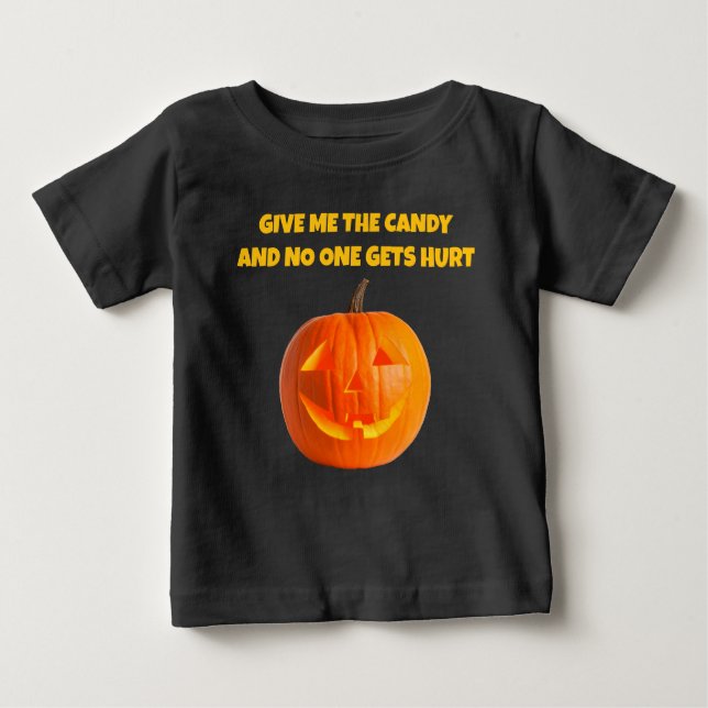 Give Me The Candy Baby T-Shirt (Framsida)