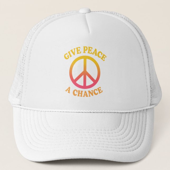 'Give Peace a Chance' Cap Keps (Framsida)