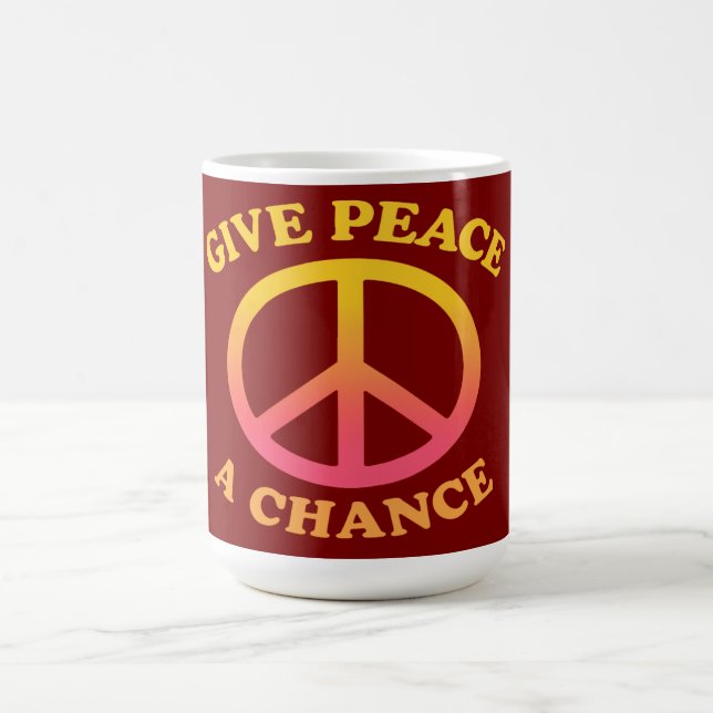 'Give Peace a Chance' Mug Kaffemugg (Center)