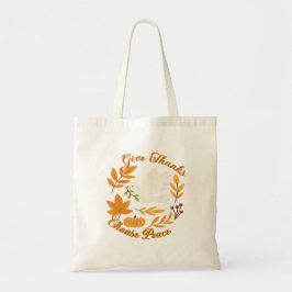 'Give Thanks, Choose Peace' Budget Tote Bag Tygkasse
