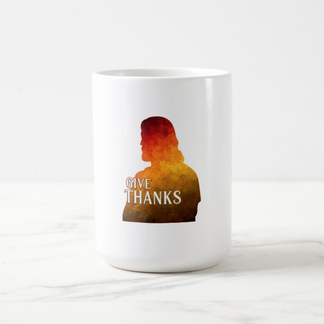 GIVE THANKS COFFEE MUG KAFFEMUGG (Center)