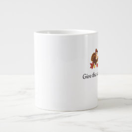 Give Thanks Eat Pie Repeat Funny Thanksgiving Jumbo Mugg